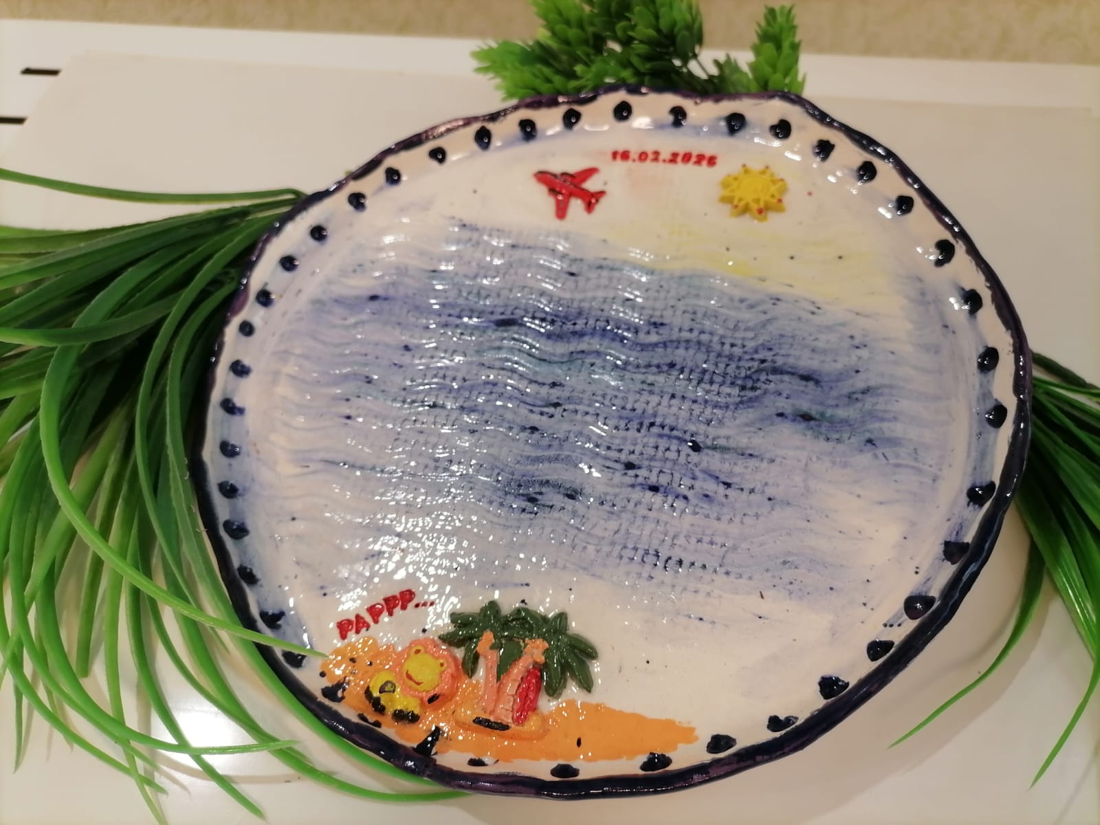 Тарелка, керамическая "Отпуск"