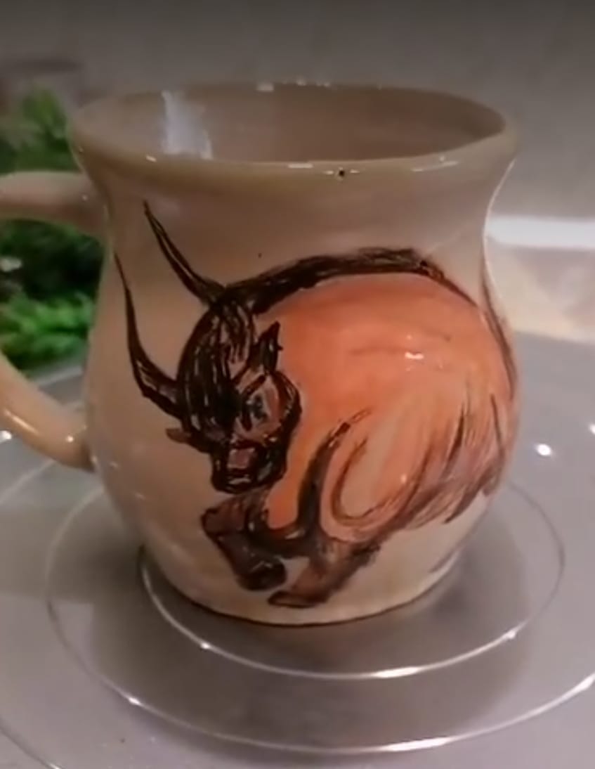 Кружка кофейная керамическая. "Телец"